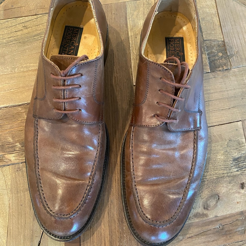 Mercanti Fiorentini Brown Leather Oxfords